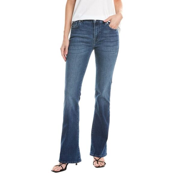 7 For All Mankind Womens Bootcut Tailorless Jean, Blue - Picture 1 of 3